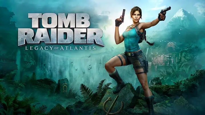 Tomb Raider: Legacy of Atlantis guide roadmap diagram with release, platforms, lore, puzzles, and collectibles