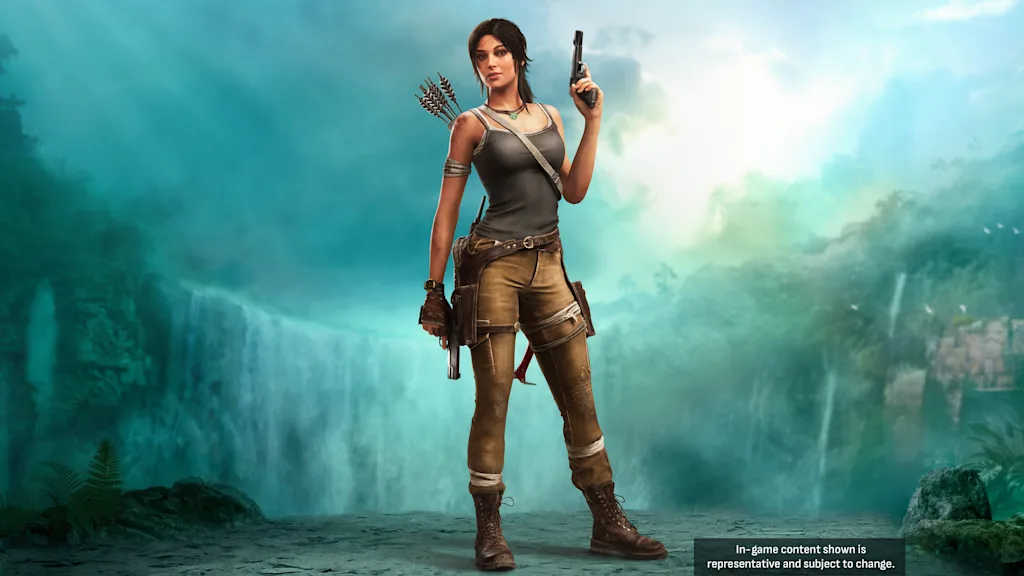 Official Tomb Raider Legacy of Atlantis promotional image of Lara Croft wearing the Survivor Outfit